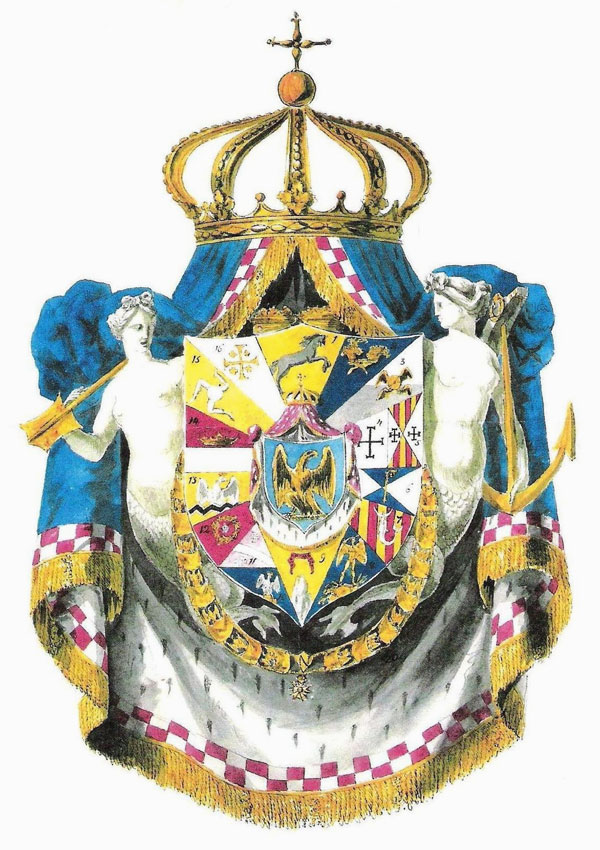 Герб Неаполитанского королевства во времена владычества Наполеона Бонапарта